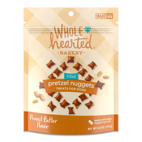 WholeHearted Peanut Butter Flavor Pretzel Nuggets Treats for Dogs