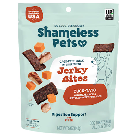 Shameless Pet Treats Duck Sweet Potato Jerky Bites Dog Treats