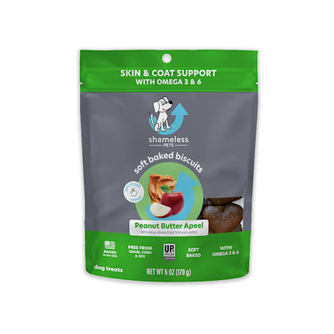 Shameless Pet Treats Apple and Peanut Butter Soft-Baked Biscuit Dog Treats