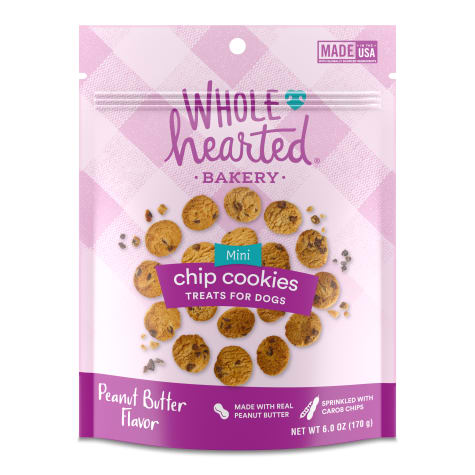 WholeHearted Peanut Butter Flavor Chip Cookie Treats for Dogs