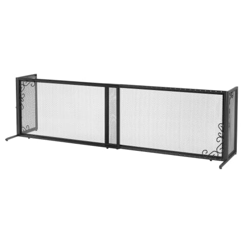 Richell Freestanding Black Metal Mesh Pet Gate