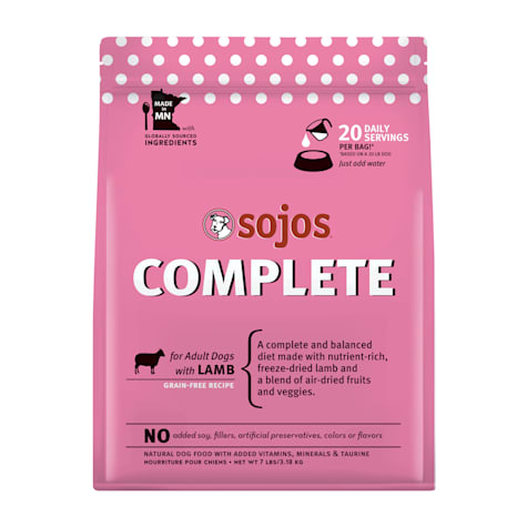 Sojos Complete Adult Grain-Free Lamb Recipe Freeze-Dried Raw Dog Food