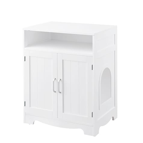 UniPaws Enclosure White Designed Litter Box for Cats