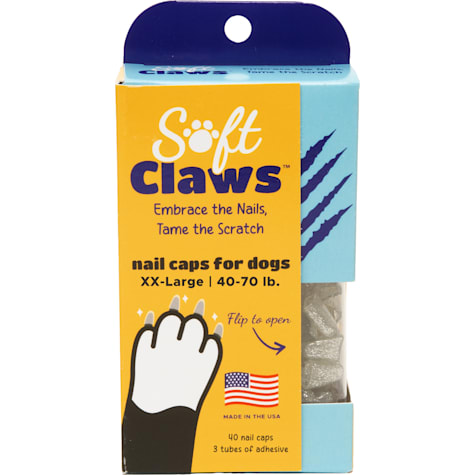 Soft Claws Silver Sparkle Dog Nail Caps