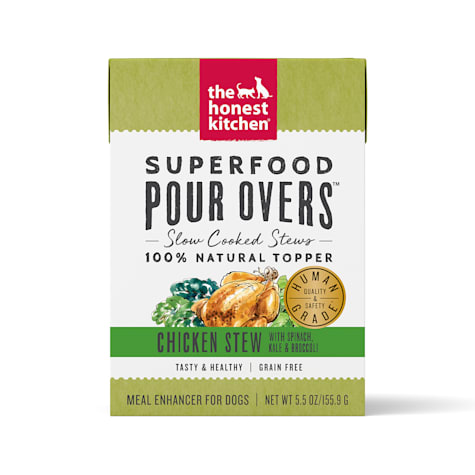 The Honest Kitchen Superfood Pour Overs: Chicken Stew with Spinach, Kale & Broccoli Wet Dog Food Topper