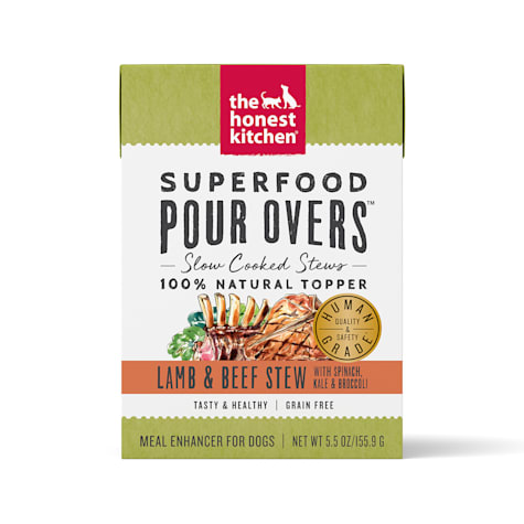 The Honest Kitchen Superfood Lamb & Beef Stew with Spinach, Kale & Broccoli Wet Dog Food Topper