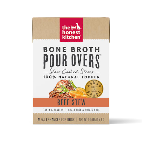 The Honest Kitchen Bone Broth Pour Overs: Beef Stew Wet Dog Food Topper