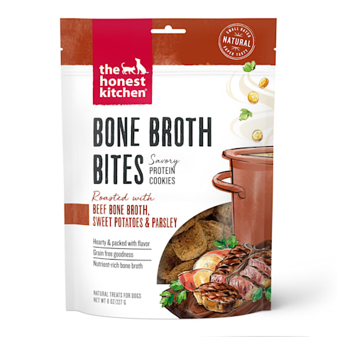 The Honest Kitchen Bone Broth Bites: Roasted with Beef Bone Broth, Sweet Potatoes & Parsley Dog Treats