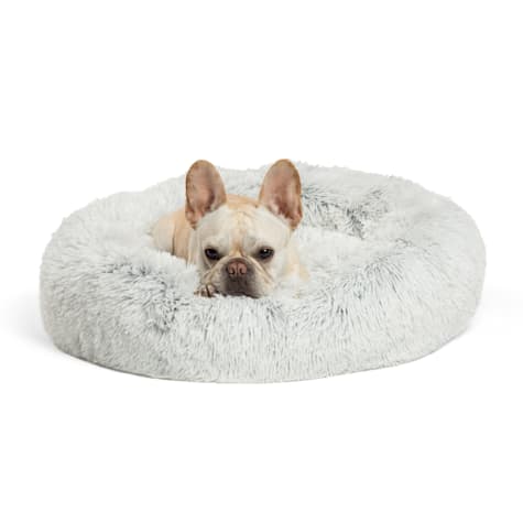 Best Friends by Sheri The Original Calming Donut Frost Shag Cuddler Dog Bed