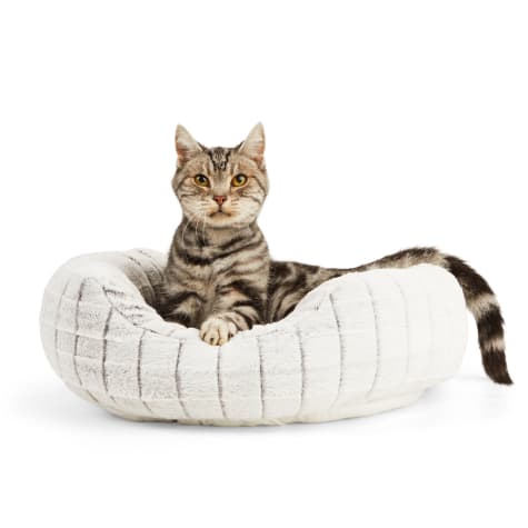 EveryYay Gray Snooze Fest Faux Fur Cat Bed