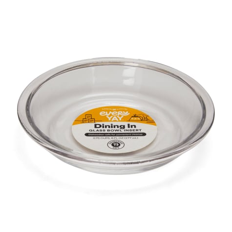 EveryYay Dining In Glass Insert Cat Bowl