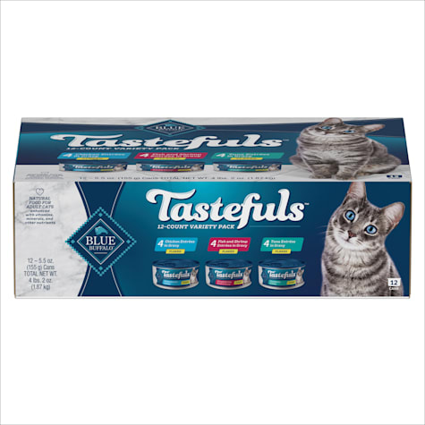 Blue Buffalo Tastefuls Flaked Wet Cat Food 3-Flavor Variety Pack