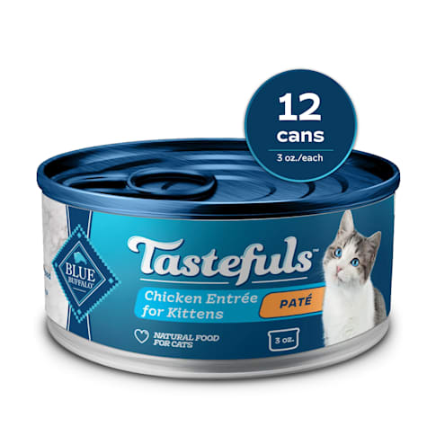 Blue Buffalo Tastefuls Made with Natural Ingredients Chicken Entree Wet Cat Food Pate for Kittens