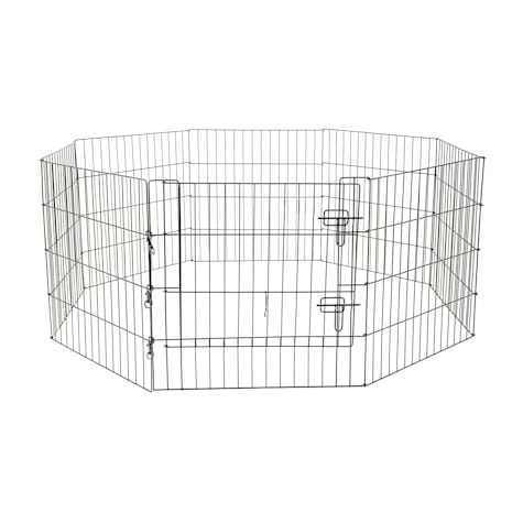 EveryYay Stretch Your Legs Modular Black Exercise Pen for Dogs