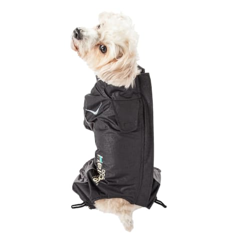 Dog Helios Black Blizzard Full-Bodied Adjustable and 3M Reflective Dog Jacket