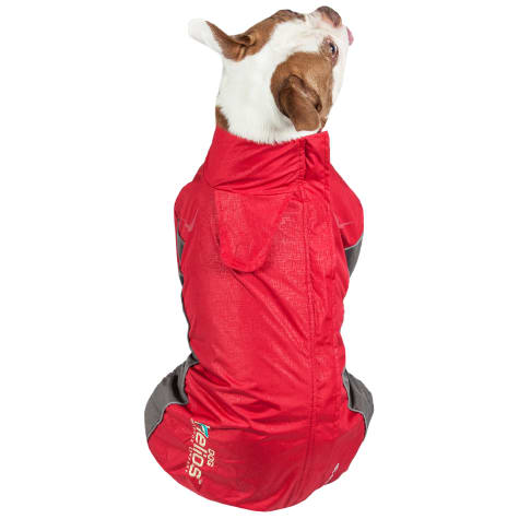 Dog Helios Red Blizzard Full-Bodied Adjustable and 3M Reflective Dog Jacket