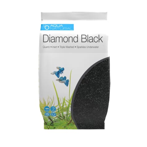 Aqua Natural Diamond Black Quartz