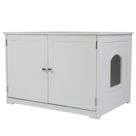 Zoovilla White Kitty Litter Loo Bench