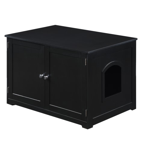 Zoovilla Black Kitty Litter Loo Bench