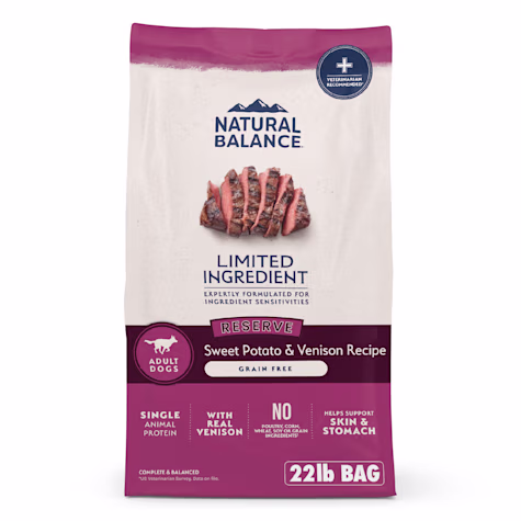 Natural Balance Limited Ingredient Adult Grain-Free Dry Dog Food Reserve Sweet Potato & Venison Recipe