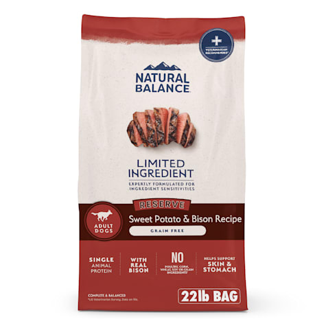 Natural Balance Limited Ingredient Adult Grain-Free Dry Dog Food Reserve Sweet Potato & Bison Recipe