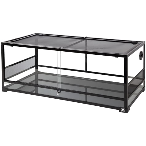 T-Rex Double Sliding Door Glass Terrarium