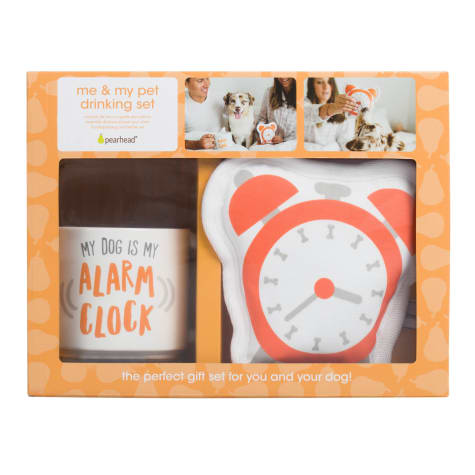 Pearhead Pet My Dog is My Alarm Clock, Owner Coffee Mug and Dog Toy Gift Set