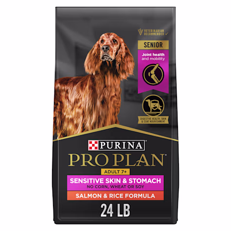 Purina Pro Plan Sensitive Skin & Stomach Formula Senior Adult 7+ Salmon & Rice Dry Dog Food