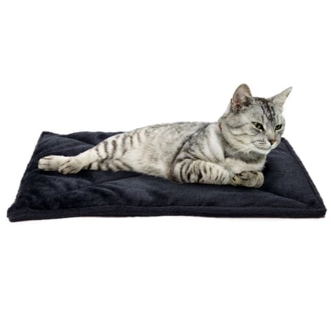 FurHaven Black ThermaNAP Faux Fur Self-Warming Pet Bed Mat