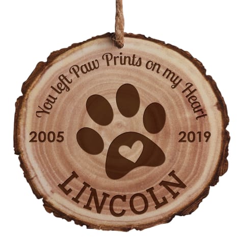 Custom Personalization Solutions Personalized Tree Bark Ornament