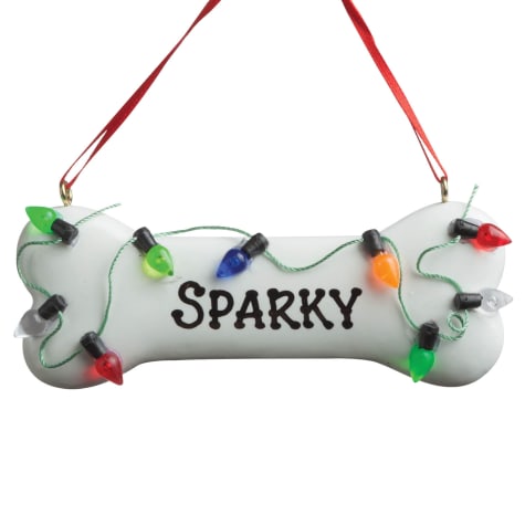 Custom Personalization Solutions Personalized Dog Bone with Light Ornament