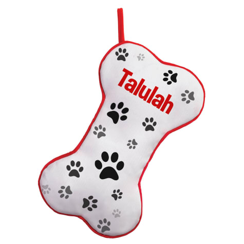 Custom Personalization Solutions Personalized Dog Bone Print Stocking