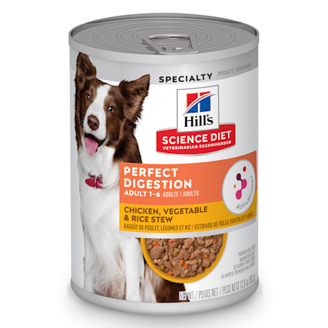 Hill's Science Diet Adult Perfect Digestion Chicken, Vegetable & Rice Stew Canned Dog Food