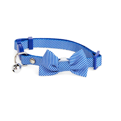 YOULY Seersucker Bowtie Breakaway Kitten & Cat Collar