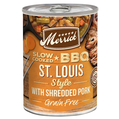 Merrick BBQ Grain Free Slow-Cooked St Louis Style with Shredded Pork Wet Dog Food