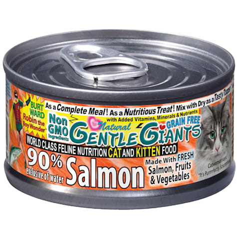 Gentle Giants Natural Non GMO Salmon Cat and Kitten Can Food