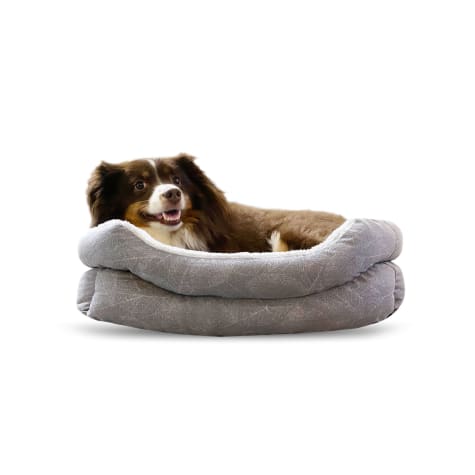 Pure Comfort Grey Two-Layered Clamshell Cuddler for Dogs