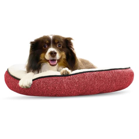 Pure Comfort Red Heathered Round Cuddler for Dogs