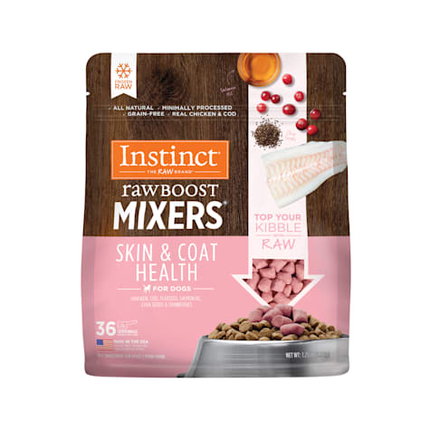 Instinct Frozen Raw Boost Mixers Grain Free Skin & Coat Health Grain Free All Natural Dog Food Topper