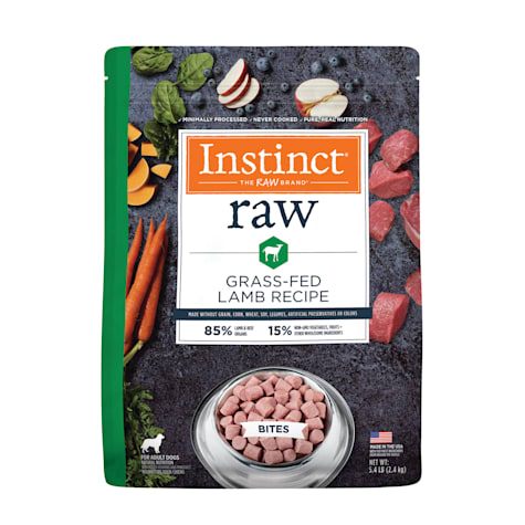Instinct Frozen Raw Bites Grain Free Grass Fed Lamb Recipe Dog Food
