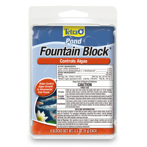 Tetra Pond Fountain Block Controls Algae Growth In Ornamental Fountains