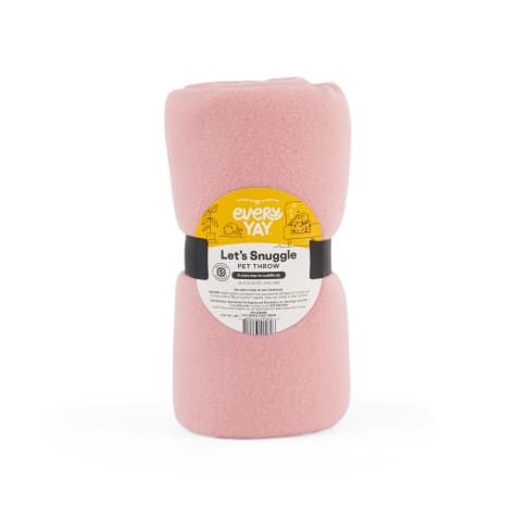 EveryYay Let's Snuggle Pink Plush Pet Throw