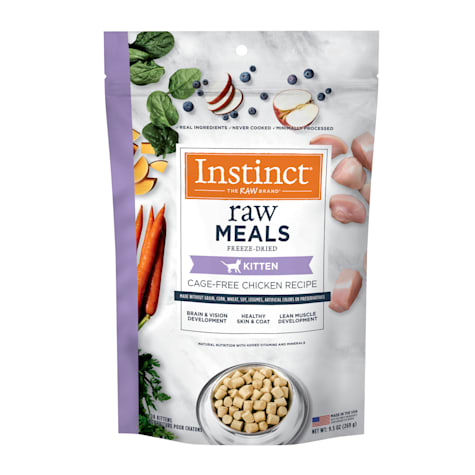 Instinct Freeze Dried Raw Meals for Kittens Grain Free Cage Free Chicken Recipe Cat Food