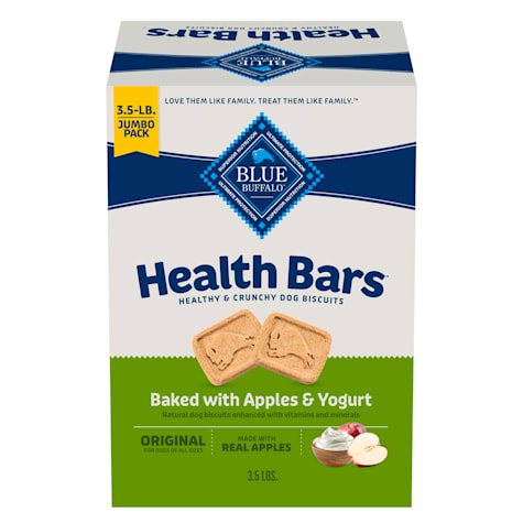 Blue Buffalo Health Bars Oven-Baked with Natural Ingredients, Apples & Yogurt Crunchy Dog Biscuits