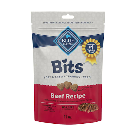 Blue Buffalo Bits Made with Natural Ingredients & Enhanced with DHA Soft Dog Treats for Training