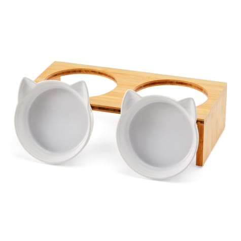 EveryYay Better Together Elevated Bamboo Diner for Cats