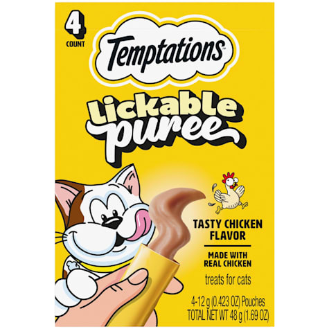 Temptations Creamy Puree with Chicken Squeezable Lickable Wet Cat Treats
