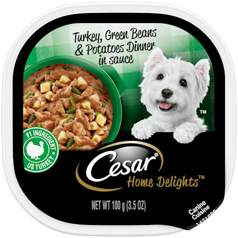 Cesar Home Delights Turkey, Green Beans & Potatoes Dinner in Sauce Wet Dog Food