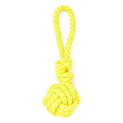 Leaps & Bounds Yellow Monkey Fist Rope Dog Toy
