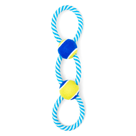 Leaps & Bounds Tennis Ball & Rope Dog Toy
